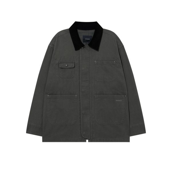 Covernat FW25 Early Autumn Slim Fit Long Sleeve Jacket With Back Stud Reinforcement Details Unisex jackets CO2503JK04DG