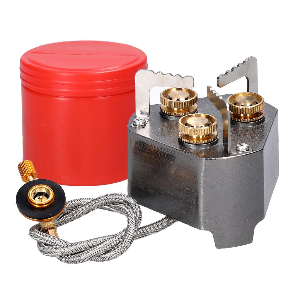 Portable 3-Cores Camping Stove 11800W High-Power GasBurner Stove Backpacking Stove with Adjustable