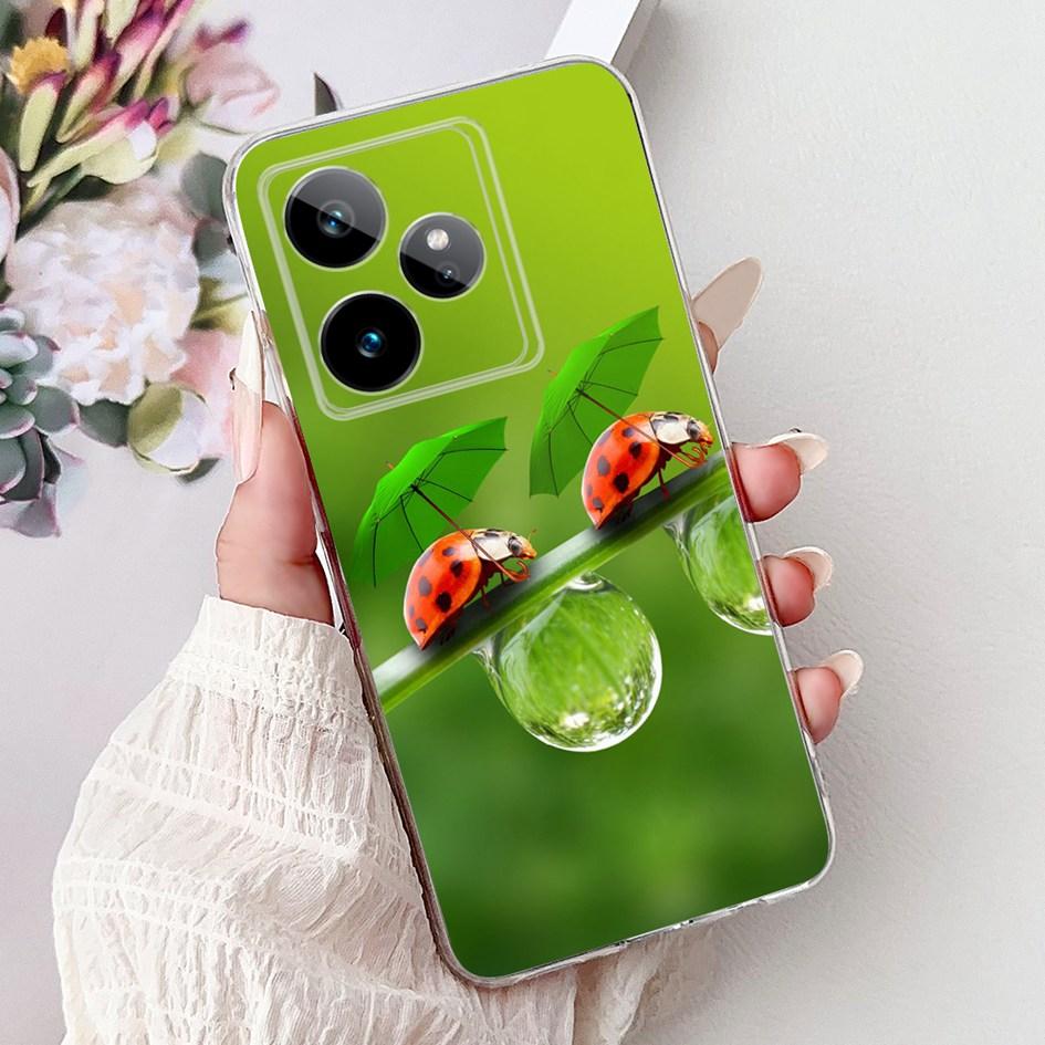 Чехол для Realme GT 7 7T 2025 Популярный Цветок Мягкий Прозрачный Силикон ТПУ Защитная Крышка Для Realme GT7 Pro RMX5011 Чехол-Ракушка для Телефона
