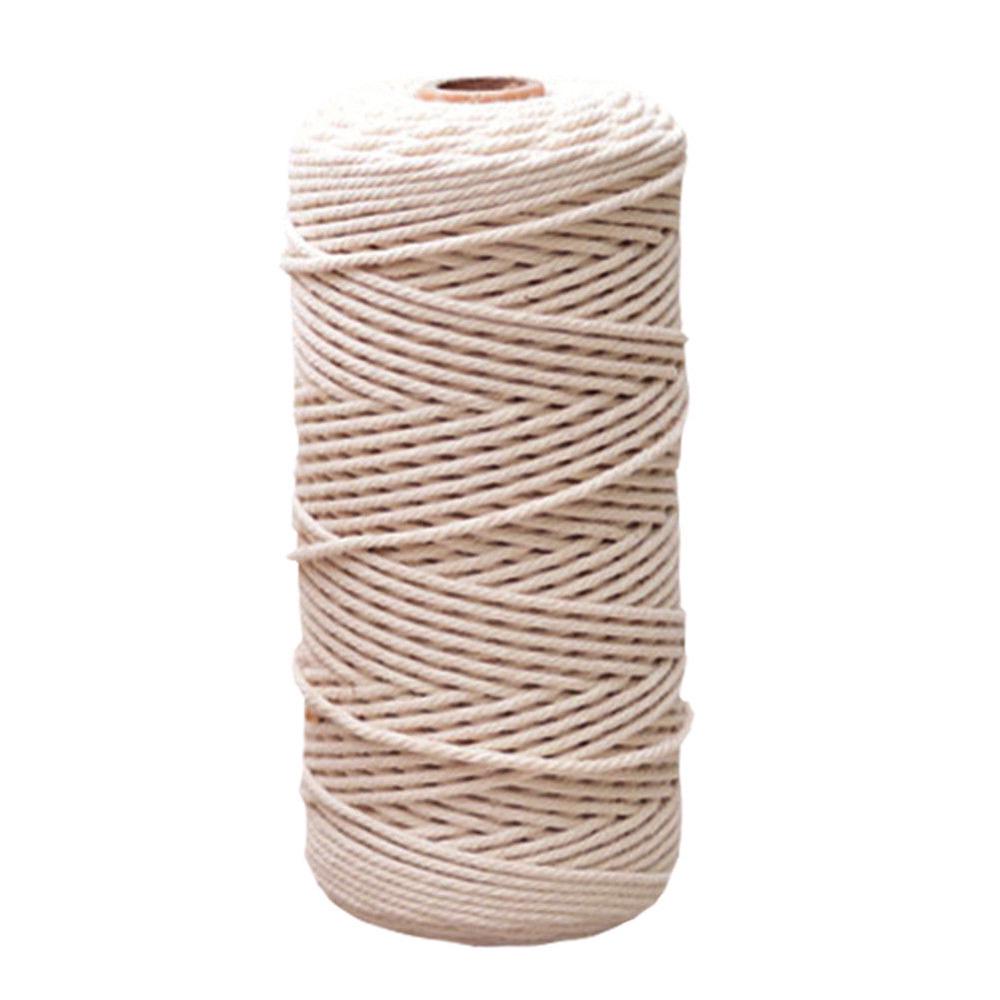 100m Handmade Gift Packing Home Decor Sewing Cords 100% Natural Beige Cotton Twine String DIY Rope