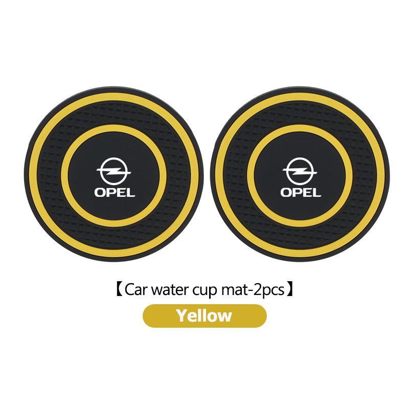 nlvg6 2pcs Silicone Car Cup Holder Coaster Non-Slip Anti Dust Cup Mat For Opel Insignia Corsa Zafira Mokka Grandland Antara Ampera