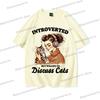 Cat Lover Gift T-shirt Women Funny Cotton O Neck Tees Introverted But Willing To Discuss Cats Shirt Sarcastic Quotation Tshirt