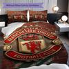 Manchester Heritage Emblem Bedding (1 * duvet cover + 2 * pillowcase, without core) 2D Flat Christmas birthday gift Soft and comfortable Bedding set