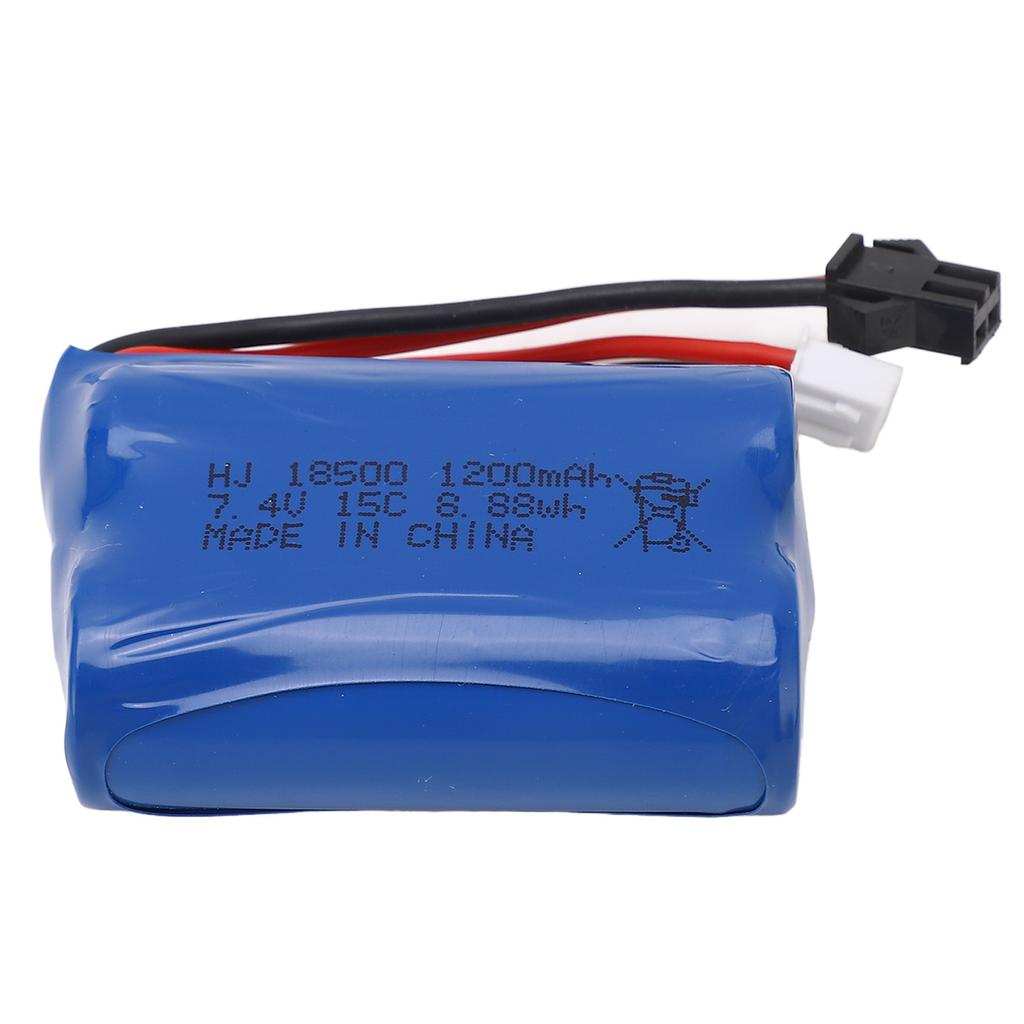 Аккумулятор RC LiPo 7,4 В 1200 мАч 8,88 Втч Литиевый аккумулятор для радиоуправляемых автомобилей с разъемом SM 2P для радиоуправляемых краулеров