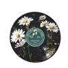 4 Pcs Wooden Record Floral Slice Vinyl Wall Art Vintage Record Replica Wall