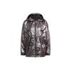 X Stella McCartney Collaboration Line Detail Printed Metallic Hooded Jacket Women Jacket Purple H09046