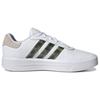 adidas Белые льняные зеленые женские кроссовки на платформе Court Cloud-White HP9434