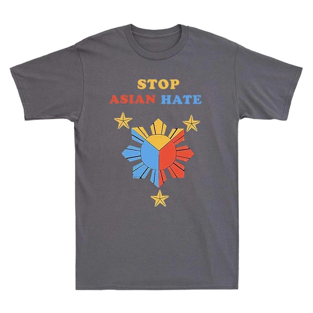 New Stop Asian Hate Vintage Unisexs Short Sleeve Tshirt Adult Graphic Printing Highend Luxury Unisex Style Both Of Unisex And Unisex