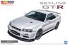 AOSHIMA Prepainted Model Series Nissan BNR34 Skyline II 2000 White Plastic Model 1/24 GT-R V Spec 03-B