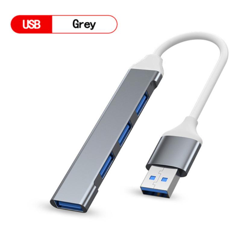Новый! 4-портовый концентратор USB 3.0, высокоскоростной разветвитель Type-c, 5 Гбит/с для ПК, компьютерные аксессуары, многопортовый концентратор USB