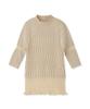 Furfur Sheer Combi Rib Pullover RWNT234014 BEG Women's