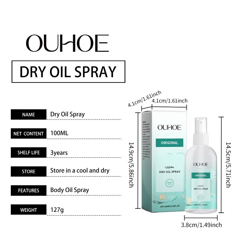 Ultra Moisturizing Body Oil Spray for Dry Skin Gentle Nourishment Lightweight Oil for Relaxing Home Massage Use