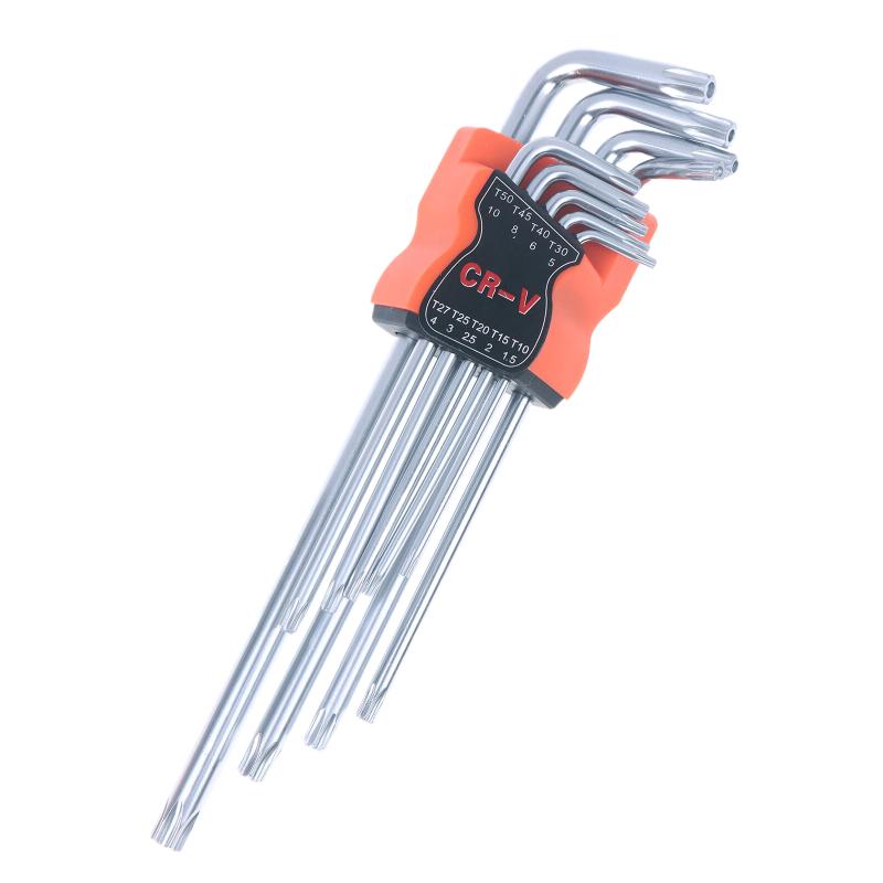 9Pcs L-Type Dual End Torx Star Allen Hexagon Wrench Set - Multi-function Hand Repair Tools for DIY Home Maintenance