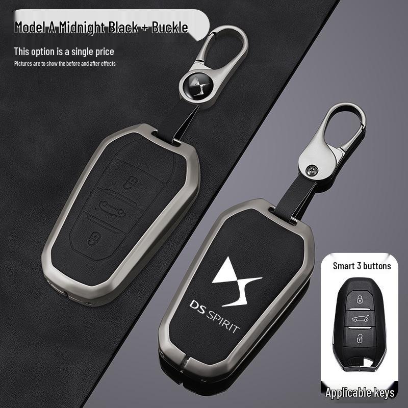 DS9 Key Case: Metal Shell Buckle for DS7, DS3EV, DS4, DS5, DS6 Car Keys