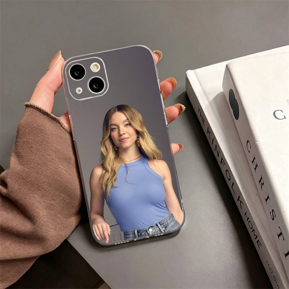 Чехол для телефона Sydney Sweeney для iPhone 17, 16, 15, 14, 13, 12, 11 Plus, Pro Max, Мягкий прозрачный чехол