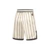 Li Ning Badfive Seven Cities Alliance Conquering Central Plains Printed Striped Mid-Rise Straight Casual Shorts Men Shorts Off-White AAPT605-1