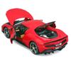 Bburago Ferrari 296 GTB Hybrid 830HP V6 2021 Красный Мини-Автомобиль Литой Автомобиль Готовый Продукт 1/18 18-16018