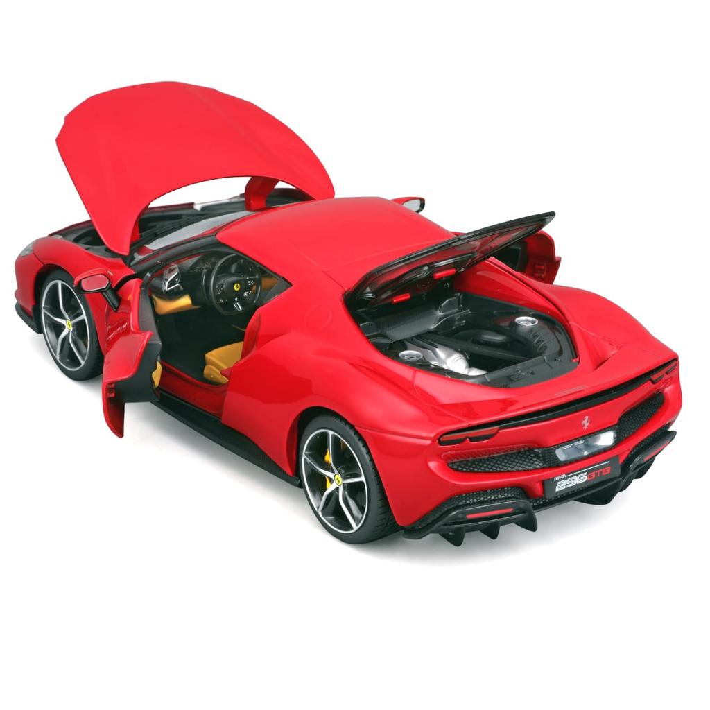 Bburago Ferrari 296 GTB Hybrid 830HP V6 2021 Красный Мини-Автомобиль Литой Автомобиль Готовый Продукт 1/18 18-16018