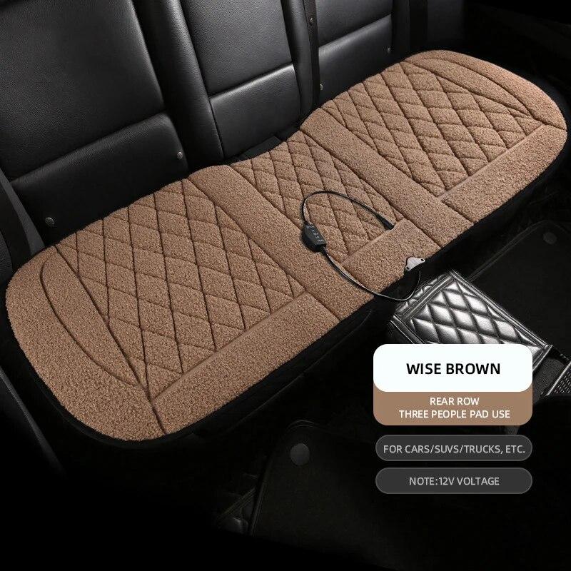 12 В с подогревом наволочка для автомобильного сиденья из овечьей шерсти, автомобильный чехол, теплая зимняя бытовая подушка, универсальные автомобильные аксессуары для автомобиля