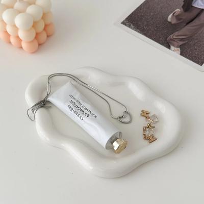 Домашний декоративный лоток для украшений в виде облаков, керамический современный минималистский комод для спальни, настольный лоток для хранения вещей для дома