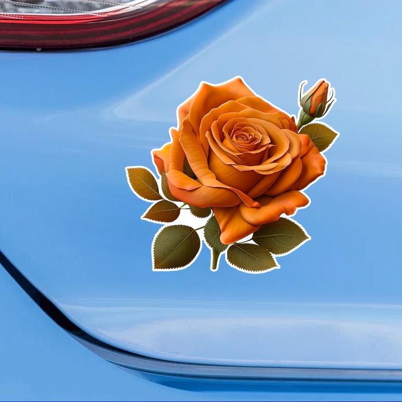 Car Stickers Beautiful Red Roses Fashion Bumper Rear Window Waterproof Vinyl Decals Car Styling Decoration Accessories JM35