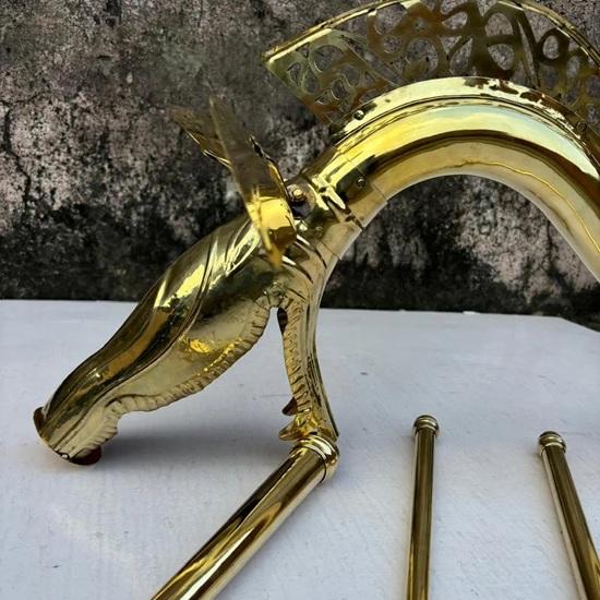 Средневековый латунный карникс из Тинтиньяка Кельтская играбельная труба Боевой рог 6 футов