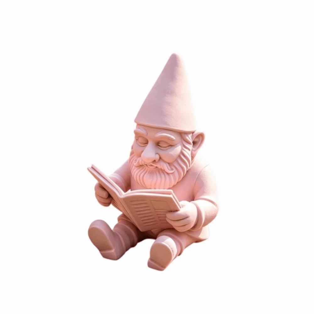 Reading Book Christmas Santa Claus Sculpture 3D Printed Car Interior Ornament Office