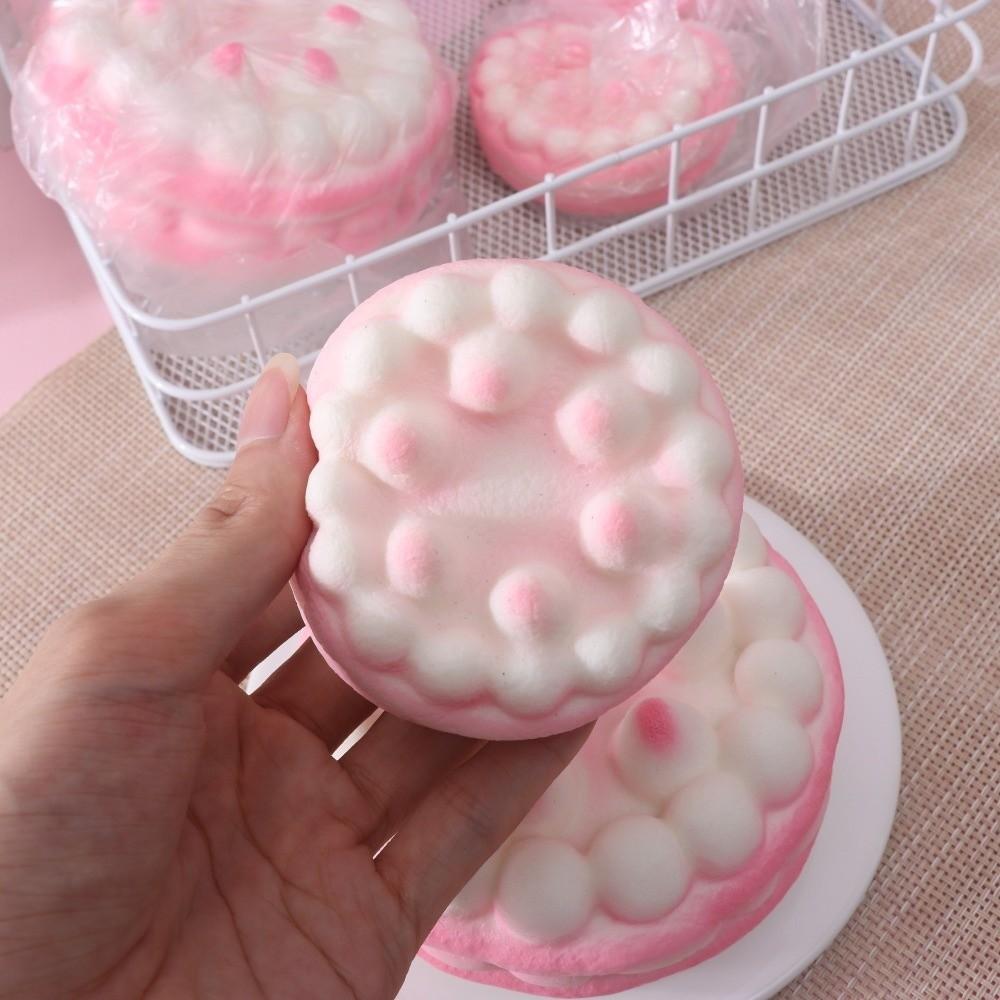 PU Squishy Fingertip Toy Simulation Raspberry Birthday Cake Relieve Stress Toys Squeeze Toy Child