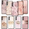 Чехол для телефона Samsung Galaxy S23 S22 S21 S20 Fe Ultra S10 S9 S8 Plus Note 20ultra 10plus, чехол розовое золото, розовая королева принцессы