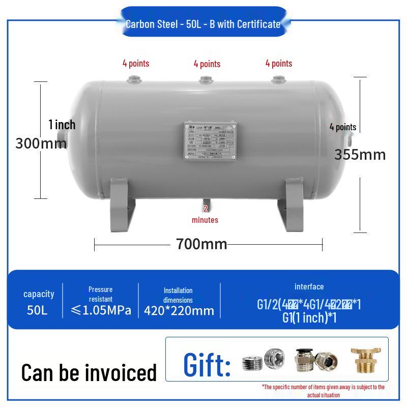Compact Air Tanks 2L-60L - Ideal for Compressors and Vacuum Systems