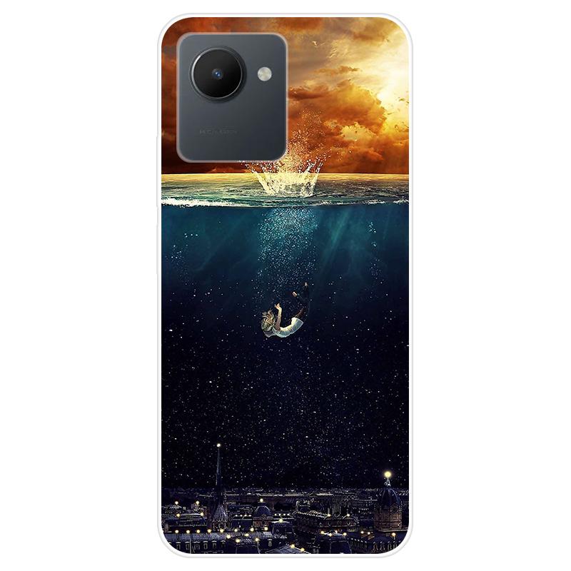 Для Realme C30S C 30S RealmeC30S чехол Мягкая силиконовая задняя крышка Чехол для телефона с рисунком из мультфильма Разнообразие