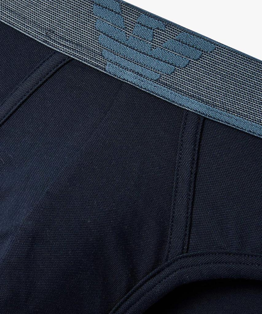 EMPORIO ARMANI UNDERWEAR Мужские Трусы с Полосой с Логотипом Большого Орла_Синий 0816111029