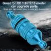 Oil Fuel Filter Engine Model Part for RC 1:8  1:10 Model Car  Aluminium AlloyBlue