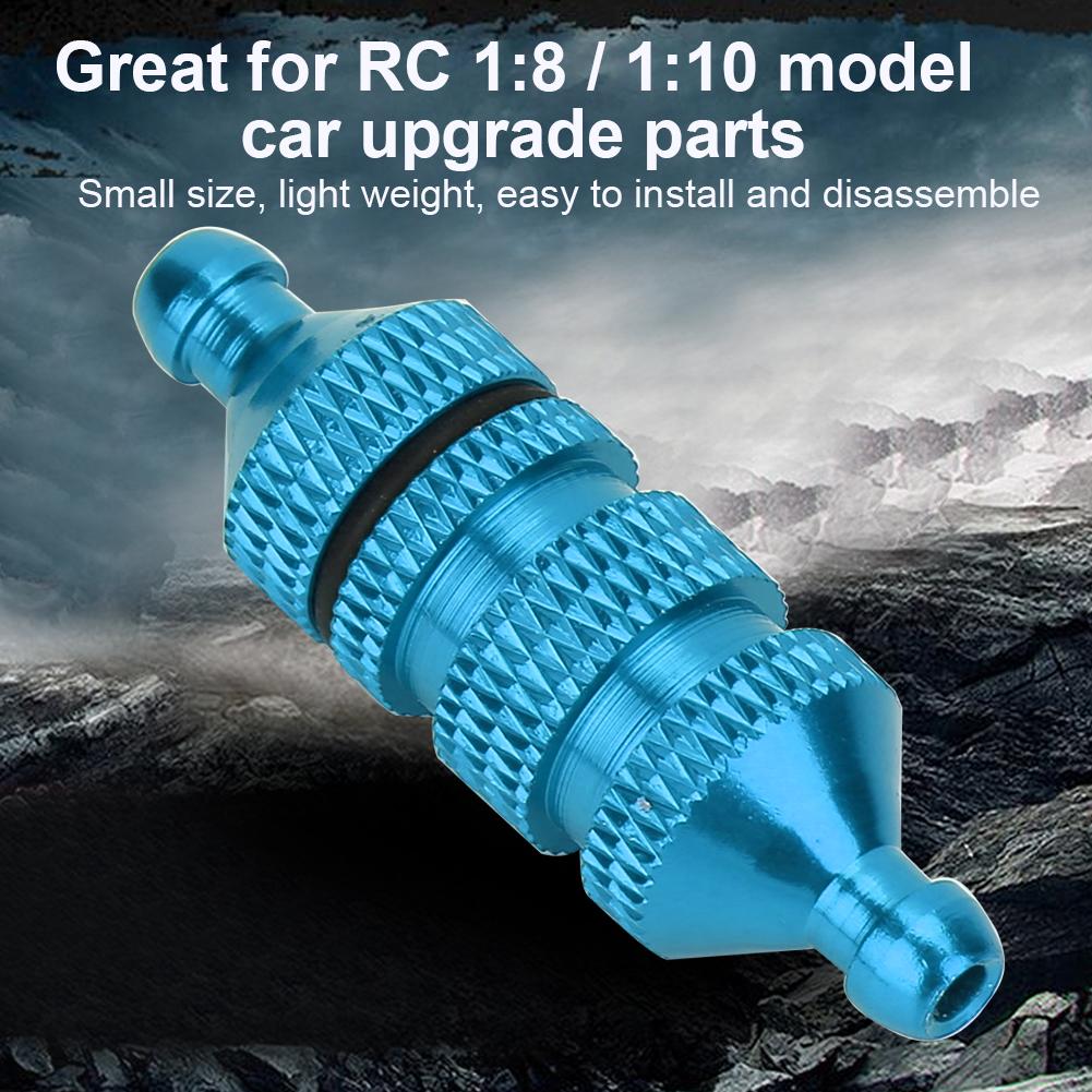 Oil Fuel Filter Engine Model Part for RC 1:8  1:10 Model Car  Aluminium AlloyBlue