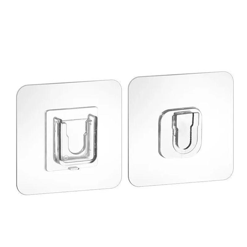 Двусторонние клейкие настенные крючки, вешалка, прочная прозрачная присоска, крючки-присоски для кухни, ванной комнаты, вилки для хранения, держатели розеток