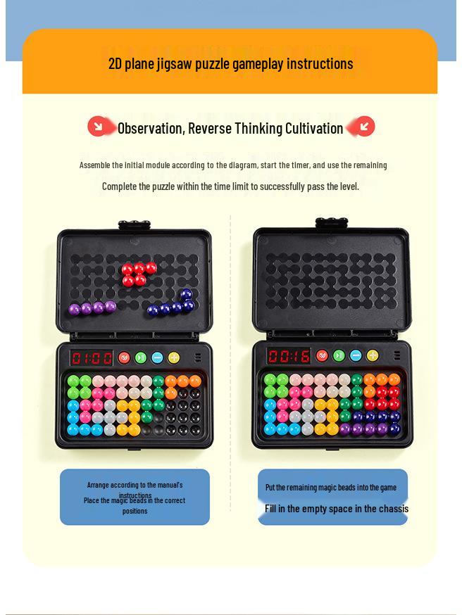 Smart Magic Beads Pyramid Puzzle: Cross-Border Challenge for Kids' Logical Thinking