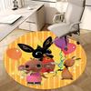 Коврик для стула Bunny Bing Круглый ковер - Ковер для офиса, Машинная стирка, Нескользящий, Подходит для гостиных, спален