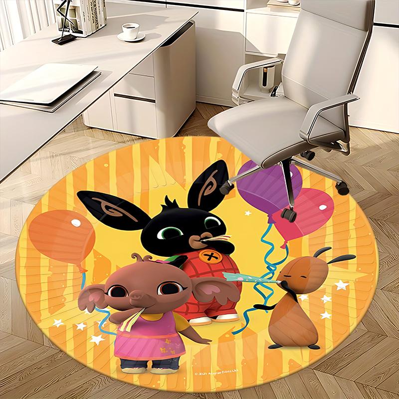Bunny Bing Chair mat Round Rug-Office carpet, Non-slip, Suitable for Living Rooms, Bedrooms decor.1205034a