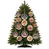 6Pcs Vintage Print Wooden Christmas Ornaments Set  Art Xmas Hanging Decor  Home Decor