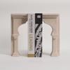 Modern Minimalist Yellow Travertine Geometric Arch Decorative Sculpture Home Interior Styling