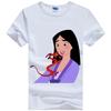 Cute Disney Cartoon Blouse Hua Mulan Graphic T Shirts Woman Clothes Men Tee Summer  Short Sleeve Gril T-shirts Streetwear Y2k