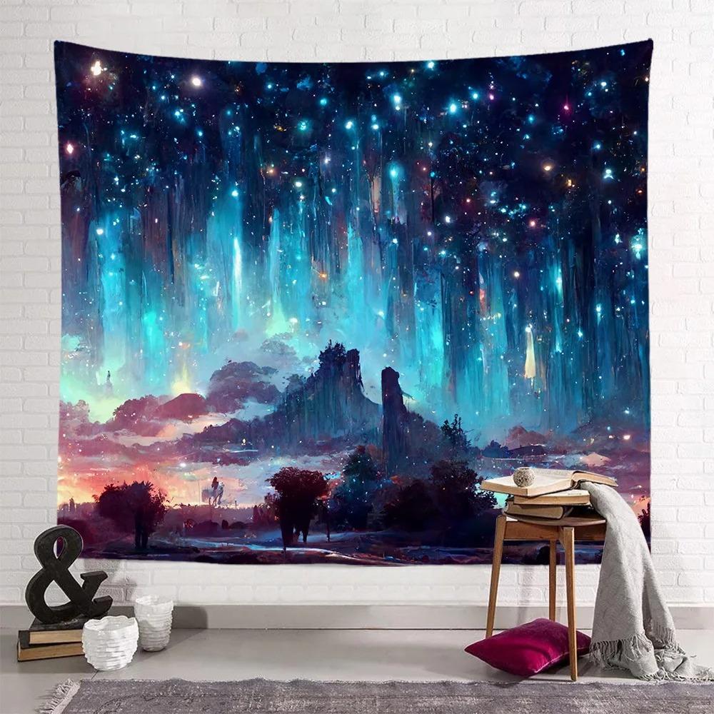 Фэнтезийный пейзажный узор, гобелен для спальни, гостиной, гобелен для украшения дома, стены, гобелен
