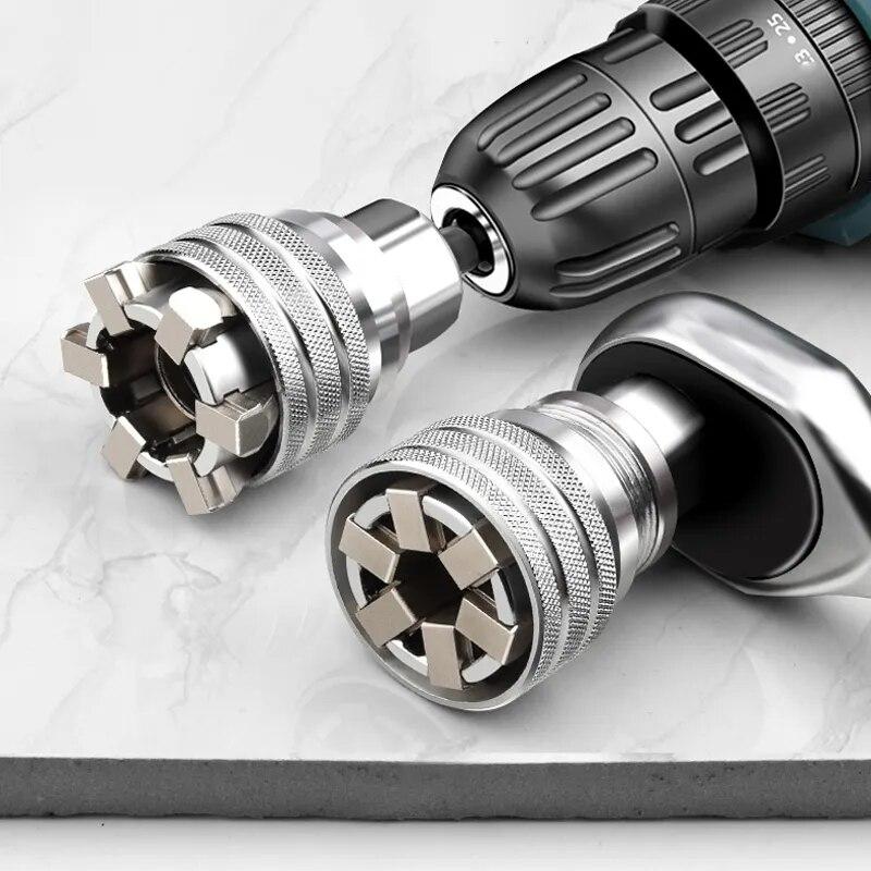 Универсальная втулка 3/8 дюйма, 10-19 мм, регулируемая шестигранная универсальная головка, динамометрический ключ с трещоткой, гаечный ключ, инструмент для ремонта