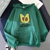 Oversized Hoodies Cartoon Avocado Print Sweatshirt Clothes for Teens Women Punk Kpop Clothing Loose Fleece Hoodie Spring Tops