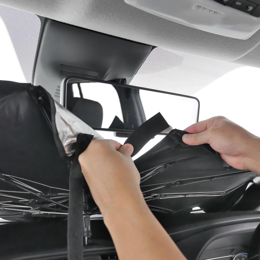 BONFORM Easy Shade II 1450 X 850 Umbrella-Shaped Sunshade, Large, Size Mm, Color Silver, 7608-08SI