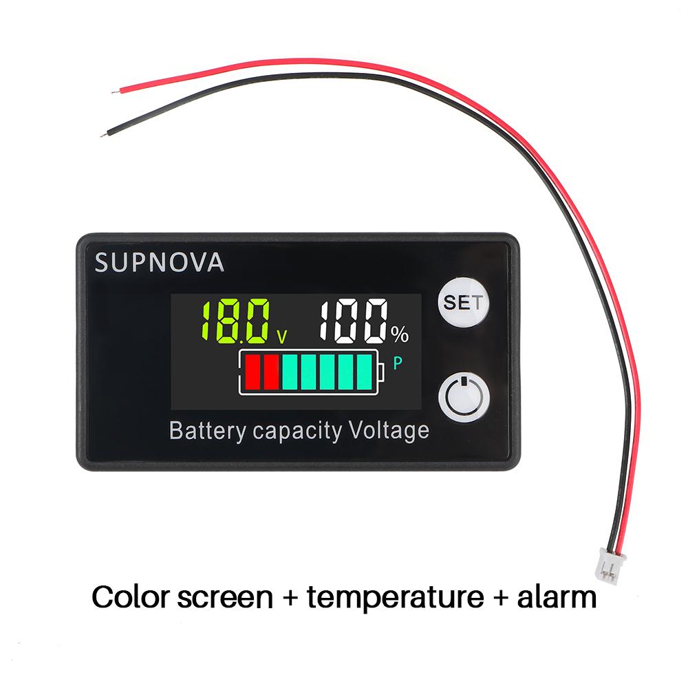 Индикатор емкости аккумулятора постоянного тока 8 В-100 В LiFePO4 для автомобилей, мотоциклов, 12 В, 36 В, 48 В, 72 В, свинцово-кислотный литиевый вольтметр, указатель напряжения