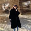 Winter Solid Hooded Faux Fur Coats Ladies Thick Warm Outwear Fur Jackets Female Loose Long Overcoat
