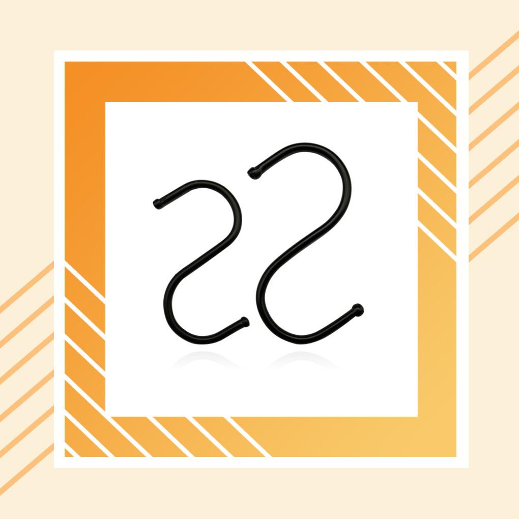 Черные S-образные металлические крючки, держатель для полотенец, органайзер для пальто, вешалка для перил, для дома, ванной, офиса, хранения инструментов