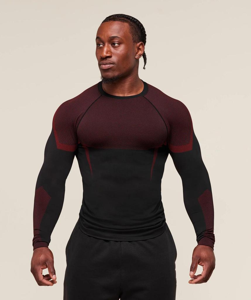 GYMSHARK Дышащий топ с длинным рукавом для бега