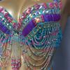 New Women's Belly Dance Costumes Senior Bra Belly Dancing Clothes Bellydance Bead Sequins Bra Top